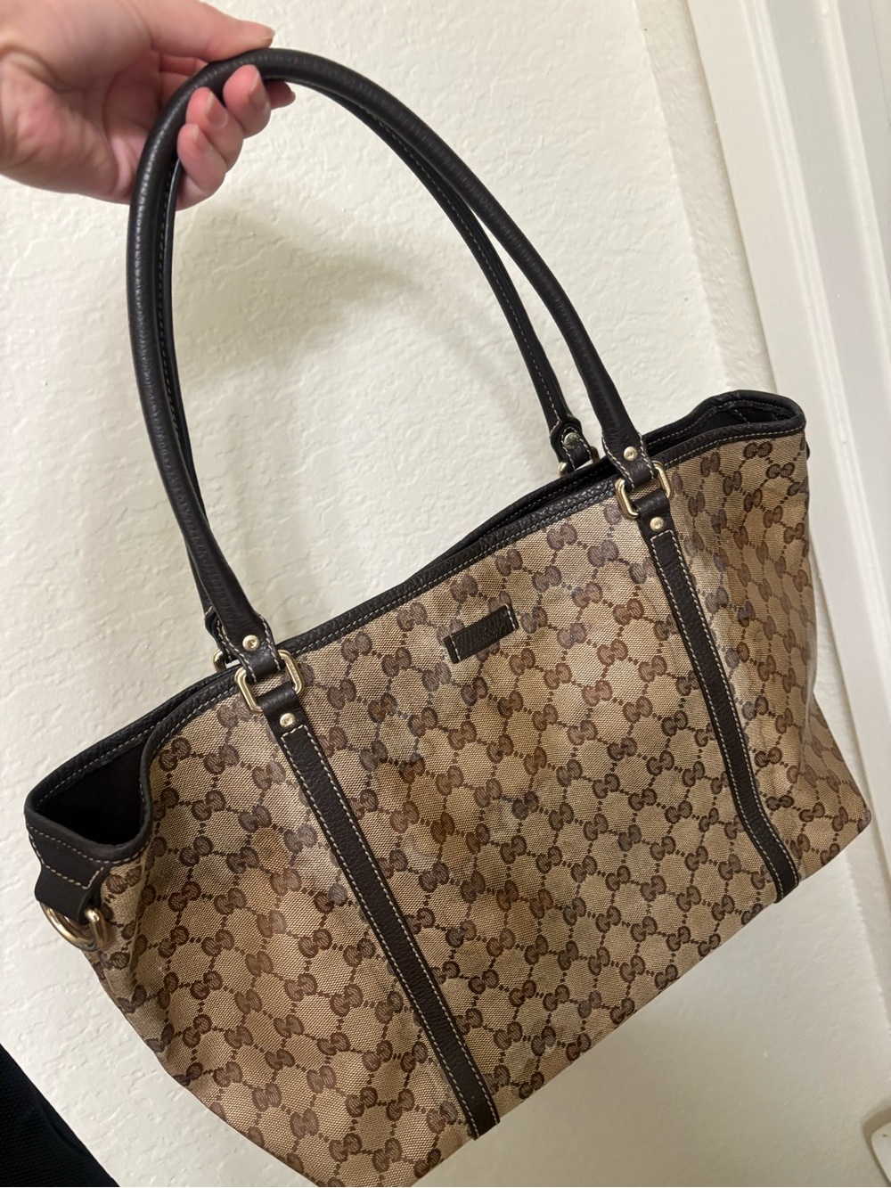 Auth Gucci Monogram Shoulder Bag Tote